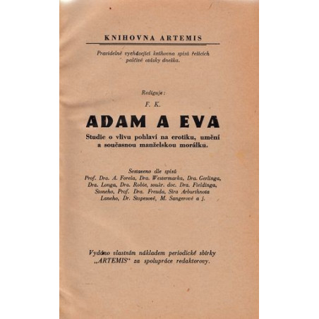 Adam a Eva(Studie o vlivu pohlaví na erotiku,umění a součastnou